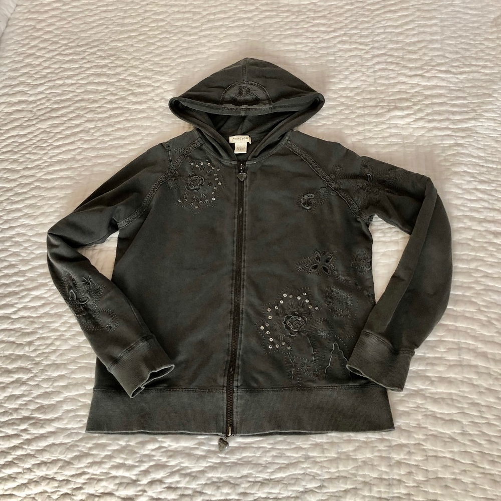 Vertigo Paris Embellished  Zip Sweatshirt